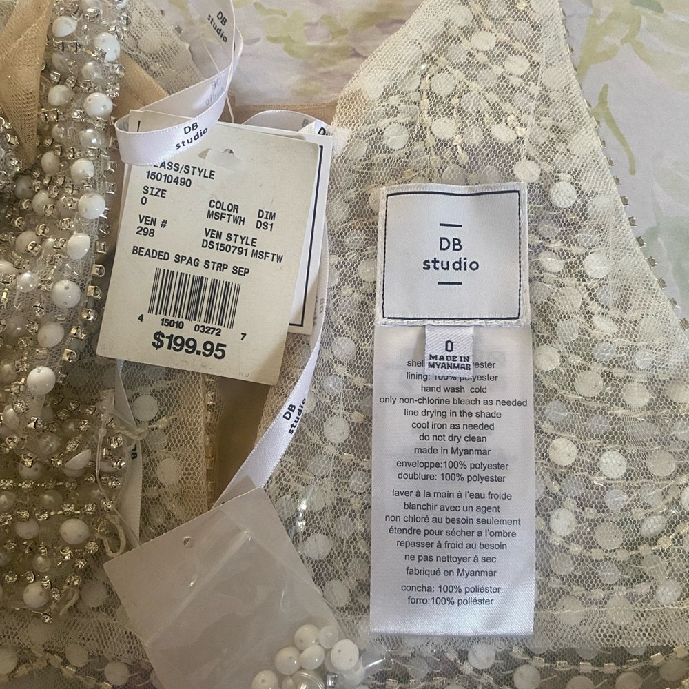 DB Studio Beaded Spaghetti Strap Dress